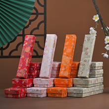 新款国风高品质包装盒精美彩色锦绘中国红挂饰礼盒头梳手串首饰盒