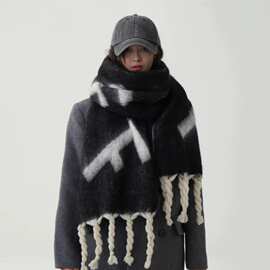 【正品】LULU Giraffе 山羊绒围巾秋冬季披肩双面高级感加厚保暖