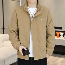 高档男士外套春秋季新款休闲百搭潮流立领夹克男成熟薄款帅气褂子