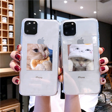 可爱小动物透明硅胶保护套适用iphone12现货苹果13promax果手机壳