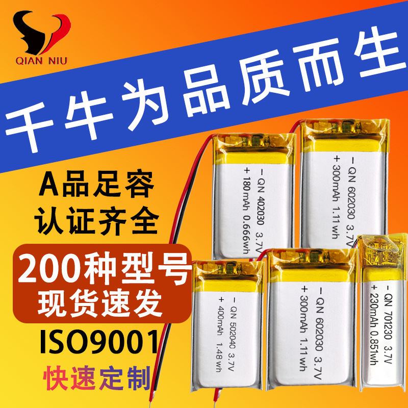 各种型号现货聚合物锂电池502030电子产品电子秤宠物玩具电池