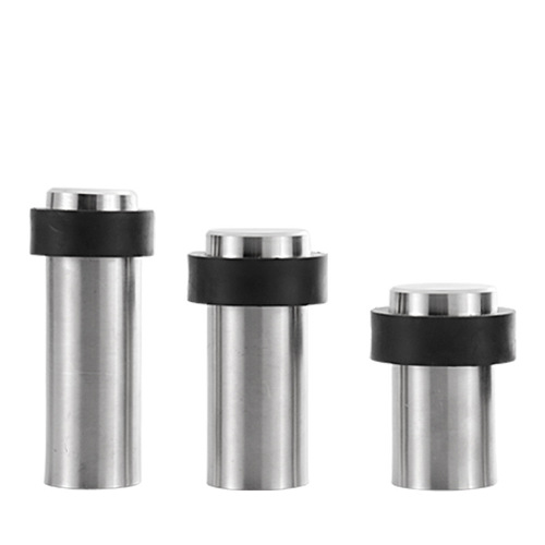 Stainless steel 304 door stop glass door collision limiter extended door block rubber round door top no-drilling door bumper