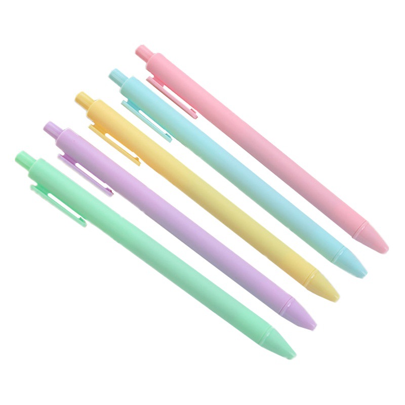 Macaron color push gel pen cute creative student water pen business office stationery signature pen factory wholesale