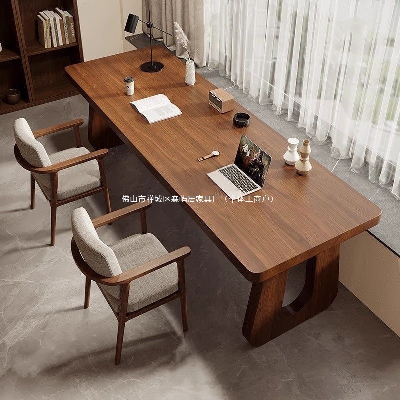 Simple Solid Wood Desktop Computer Table Study Table Double Long Table Home Study Table Wall Desk Long Workbench