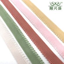 现货供应内裤芽边带 文胸弹力花边松紧带 八根牙锦纶氨纶丈巾