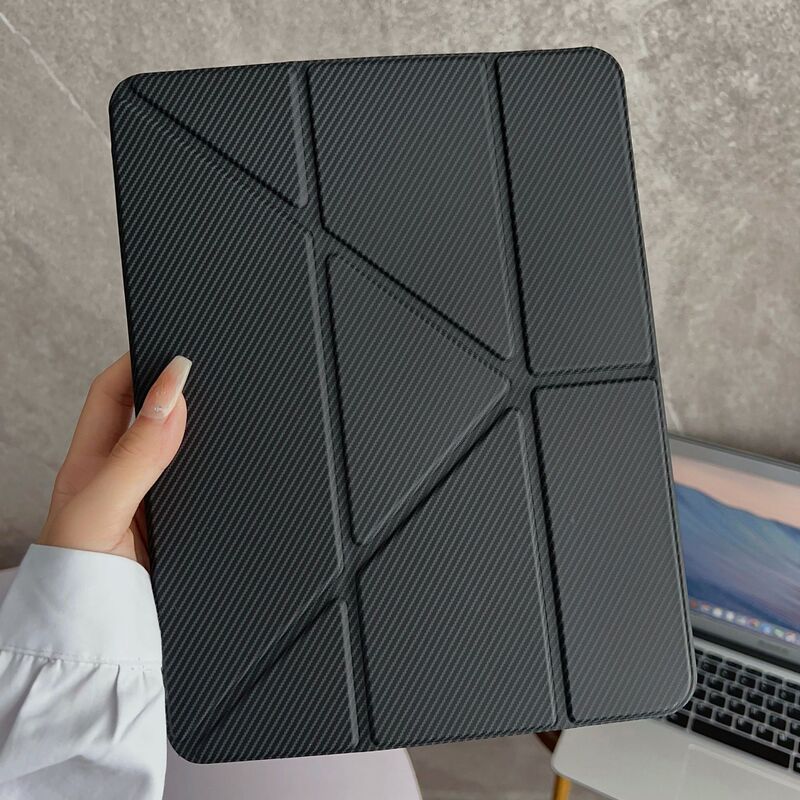 Suitable for Apple iPad Case, Huawei Tablet Protective Leather Case, Carbon Fiber Protective Case with Pen Slot, Anti-Fall and Anti-Fingerprint Suitable for Apple iPad Case, Huawei Tablet Protective Leather Case, Carbon Fiber Protective Case with Pen Slot, Anti-Fall and Anti-Fingerprint