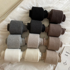 Japanese sweet oat milk white Korean retro Roman pattern fine combed cotton wide striped slimming beauty leg pantyhose for women