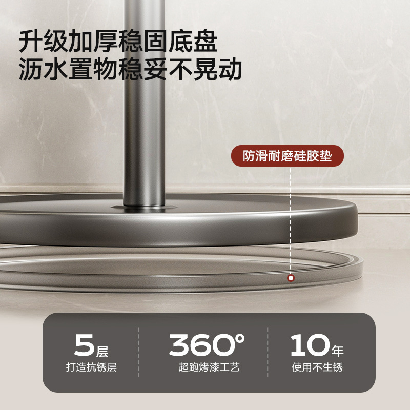厨房旋转锅铲置物架勺子铲子挂架多功能台面收纳挂式厨具沥水支架|undefined