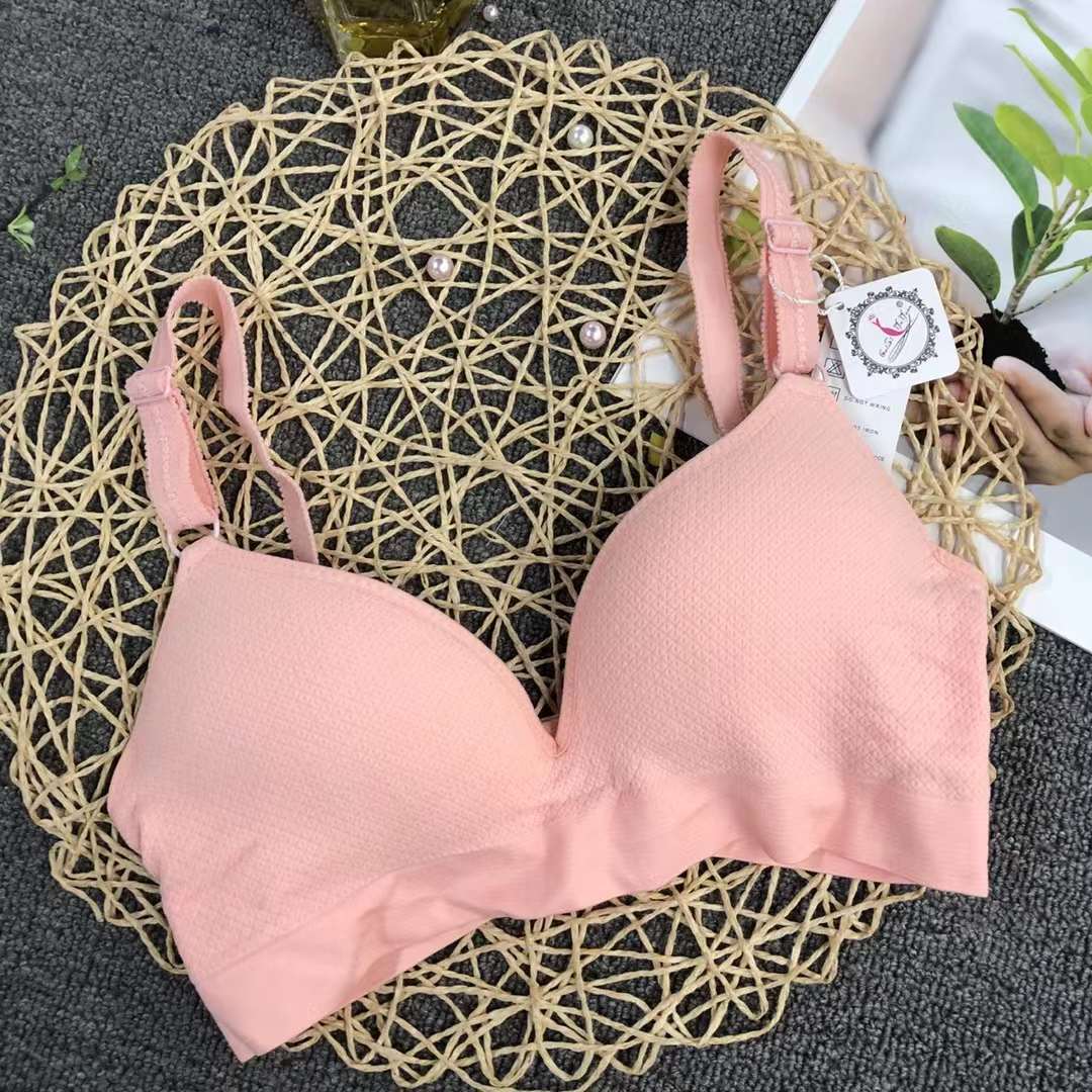 Filipinas Malasia brillante ropa interior sin costuras sexy sujetador inalámbrico de mama contrayendo sujetador anti-flacidez al por mayor