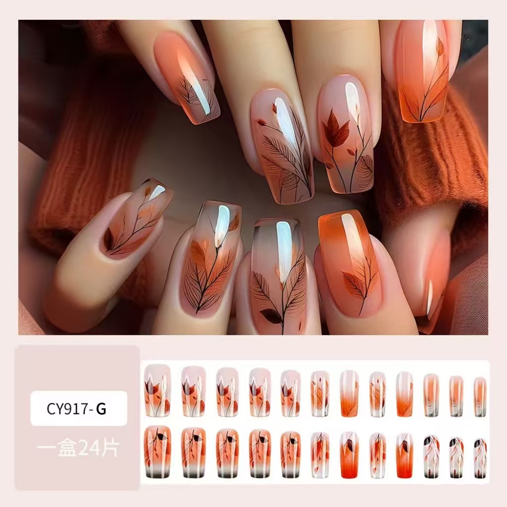 Puntas de uñas postizas de estilo europeo y americano, piezas de uñas desmontables de longitud media, uñas usables, puntas de uñas puras y elegantes.