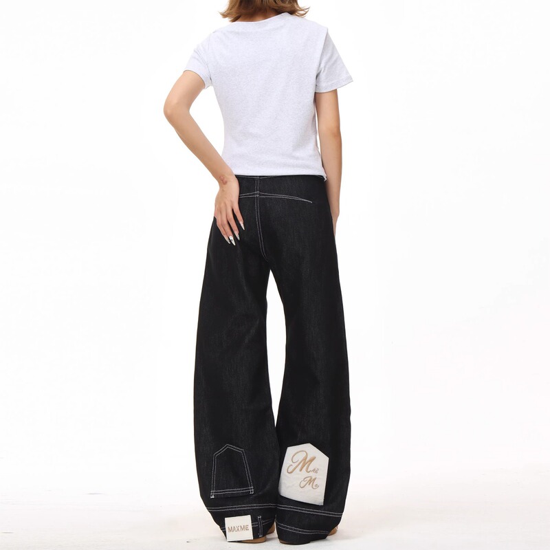 Bbyyds Reverse-Washed Imitation Horsehair [Instant Success] Okayama Raw Denim Washed and Distressed Unisex Jeans Long Pants