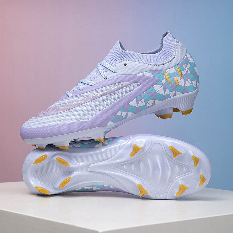 Cross-Border Dropshipping Children's Soccer Shoes for Boys, Low-Top Cleats for Primary and Secondary School Students, Girls' Turf Shoes with Long Spikes for Artificial Grass Competition