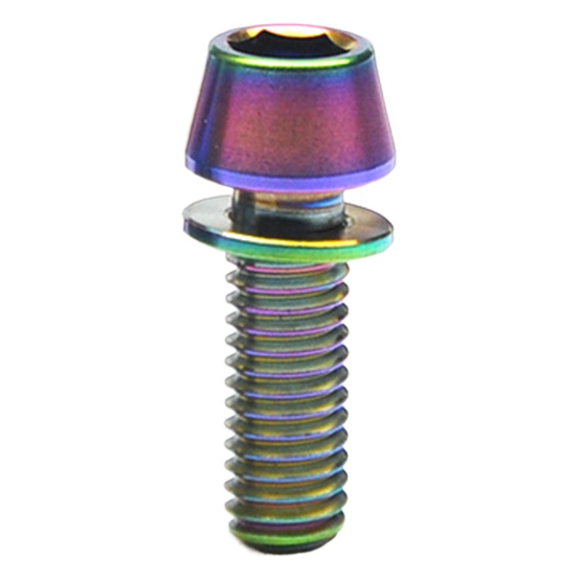 En stock bicicleta mango modificado cono diadema Junta hexagonal Titanium tornillo m5m6x16/18/20din912