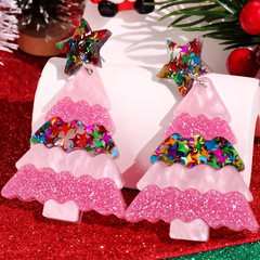 クリスマスのアクリルピアス