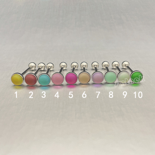SMTNEK titanium steel candy color frosted multi-color tongue nail tongue jewelry stainless steel piercing jewelry