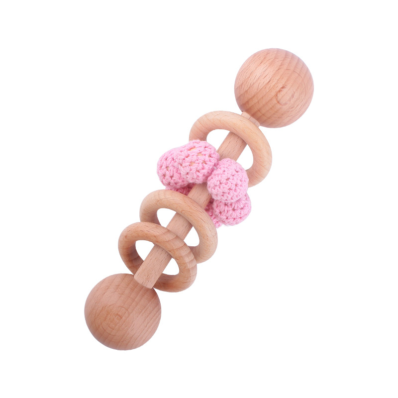 New Beech juguete de los niños mordedor ejercicio infantil bebé bola lana sonajero interactivo educativo teether stick
