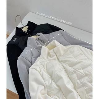 轻便保暖轻羽绒服女摇粒绒拉链开衫秋冬韩系鸭绒百搭纯色外套上衣