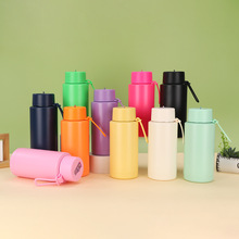 跨境Frankgreen不锈钢运动水壶美式大口便携保温杯硅胶大容量水杯