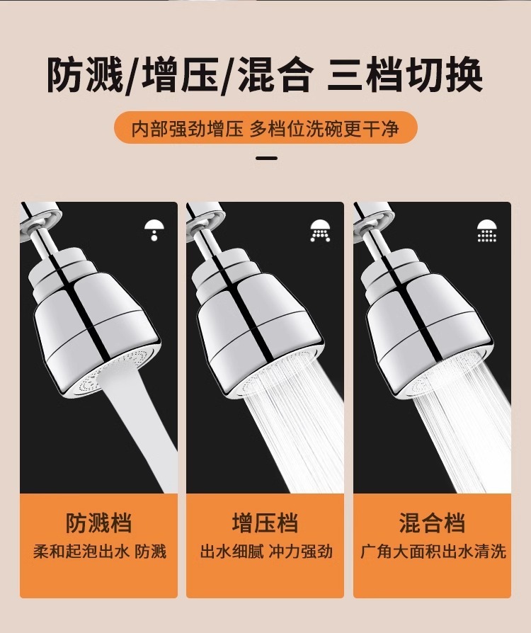 Kitchen faucet extension device, universal faucet for washing basins, splash-proof faucet joint, cross-border e-commerce undefined