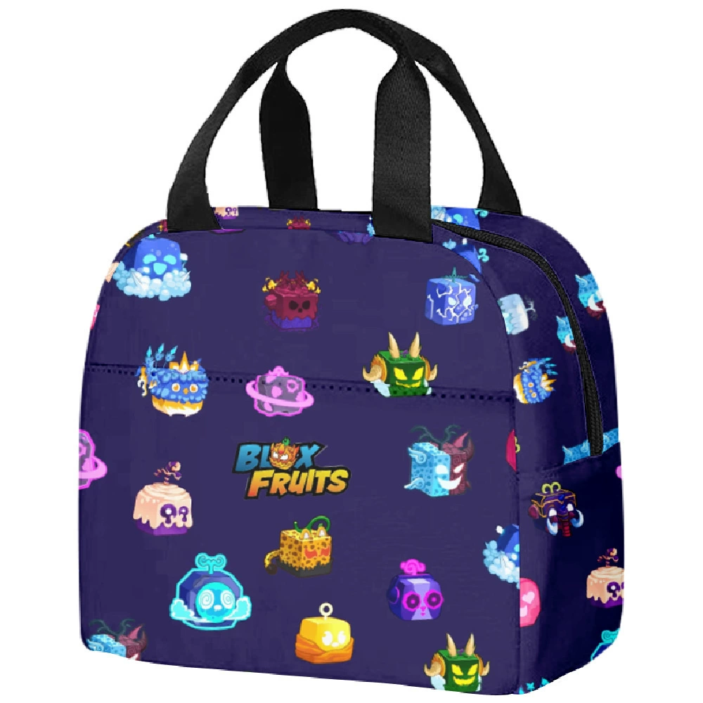 2024 Amazon Cross -border new BLOX FRUITS cartoon primary and secondary school student lunch bag children's ice bag