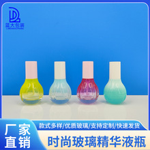 现货爆款花纹灯泡瓶 30ml精华粉底液瓶 护肤品玻璃空瓶化妆品包材