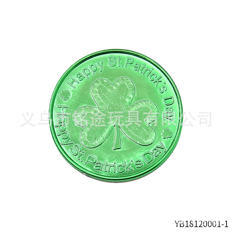 Nueva moneda irlandesa confeti de tres piezas conjunto Día de San Patricio fiesta atmósfera decoración suministros