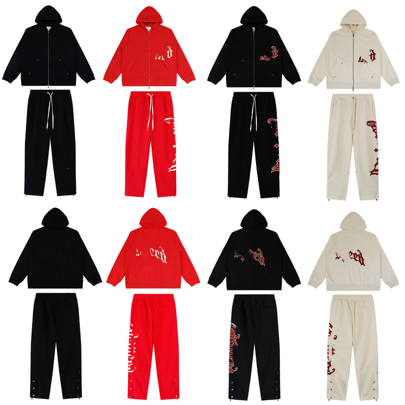 American-Style Trendy Casual Suit Godspeed Patch Letter Cardigan Hoodie High Street Men's Casual Sweatshirt and Sweatpants American-Style Trendy Casual Suit Godspeed Patch Letter Cardigan Hoodie High Street Men's Casual Sweatshirt and Sweatpants