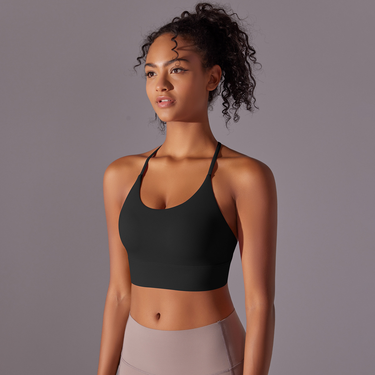 140g Weight Sleeveless Sleeve Length Nylon Fabric Type Short Top Length Halter Crisscross Tank Tops Type Fitness, Yoga, Sports Occasion Halter Neck Neckline Solid Color Pattern Sports Style Sports Solid Color Nylon Halter Neck Active Tops Halter Crisscross Tank 29