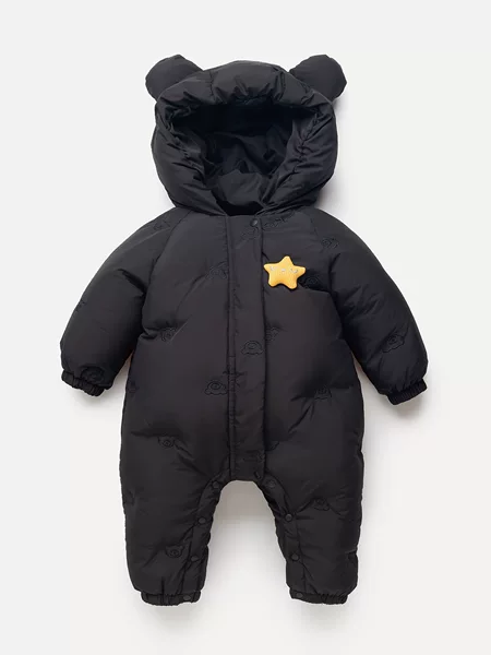 New Baby One-Piece down Jacket Baby Winter Outing Clothes 1-2 Years Old Thickeneded Outing Clothes Crawling Clothes Jacket