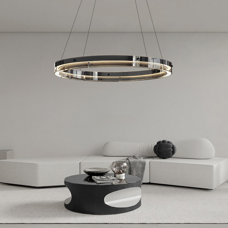 Italian minimalist living room chandelier new high-end designer modern simple creative dining room bedroom lamp