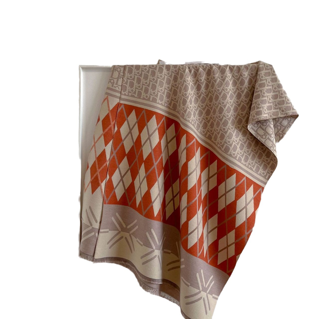 Nueva bufanda larga de doble cara Jacquard de Cachemira como 2023 Otoño e Invierno carta bufanda a cuadros chal decorativo exterior para mujeres