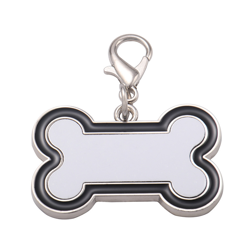 Consumibles de transferencia de calor en blanco para mascotas colgantes de sublimación caliente placa de perro arqueada accesorios de temperamento simple pequeño regalo paparazzi botón