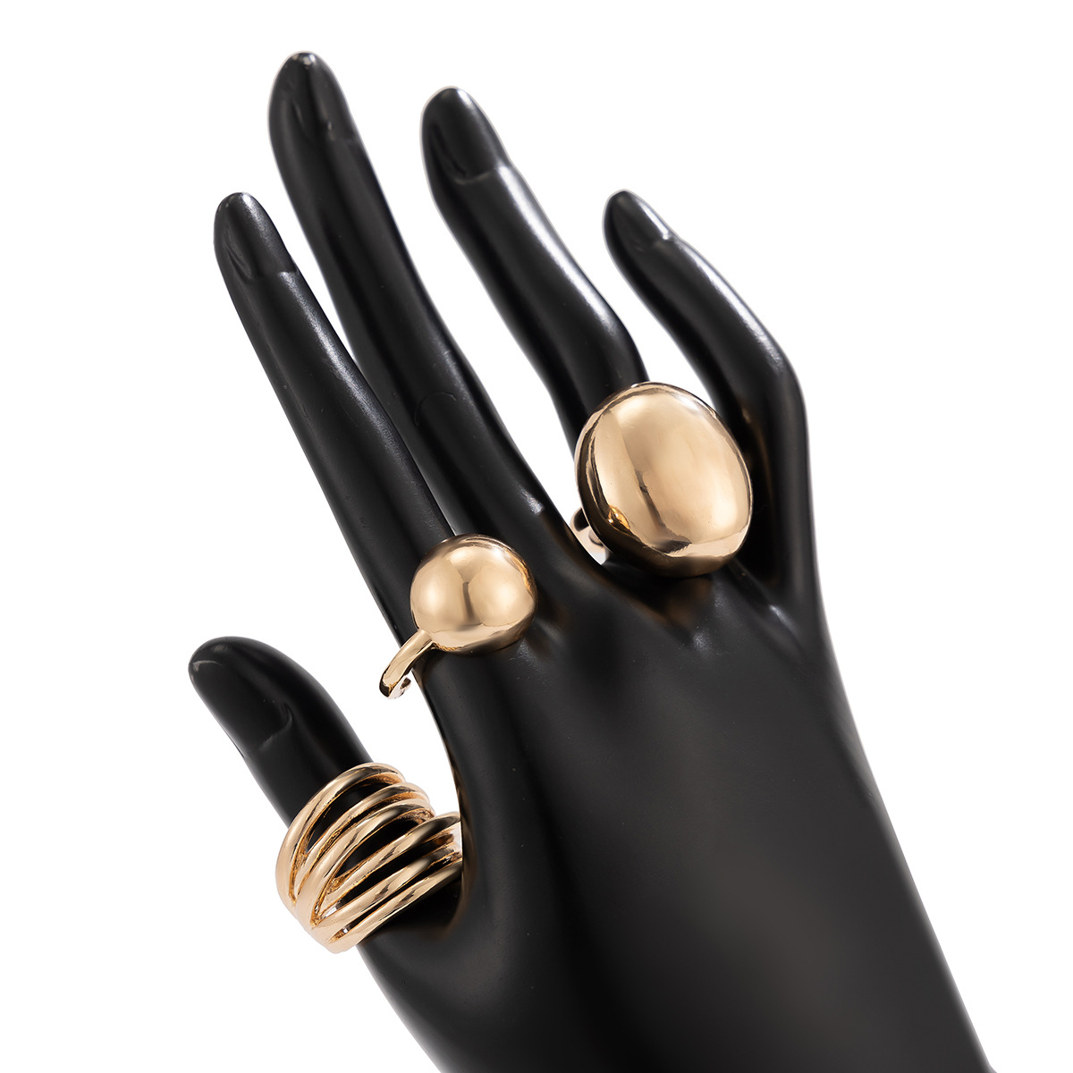 27g Weight Rings Classification 1 Set Quantity Holiday, Banquet, Selfie Occasion Alloy Material Printing Pattern Women's Gender Plating Design Punk Style Punk Printing Alloy Plating Women's Rings 10
