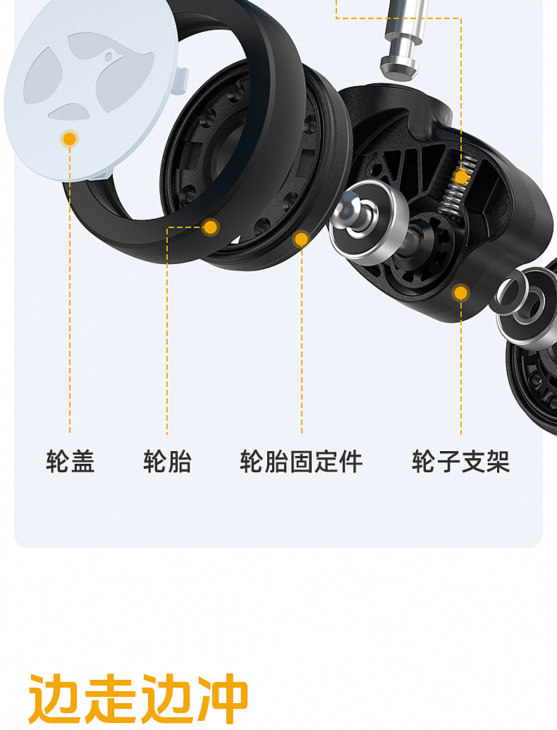 Vali kéo 20 inch chống nước bánh xe đa hướng dung tích 53L — 53L Công suất khổng lồ gói màu đen chi tiết 13