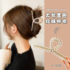 Metal shark, big advanced hairgrip, crab pin with bow, hair accessory, internet celebrity, high-quality style