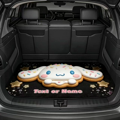 Printed Dust-Proof Mat for Cars, Avtomobil döşəmə paspasları - 0320-cartoon-trunk-mat-15-flat-effect-not-3d-effect-75100cm-crystal-velvet-dot-plastic-bottom
