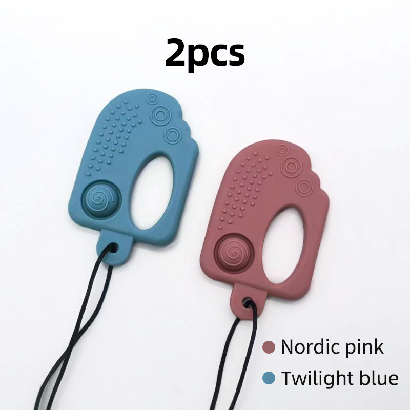 Cross-border new baby silicone teether, infant food-grade silicone teething toy, anti-chew silicone teeth grinder