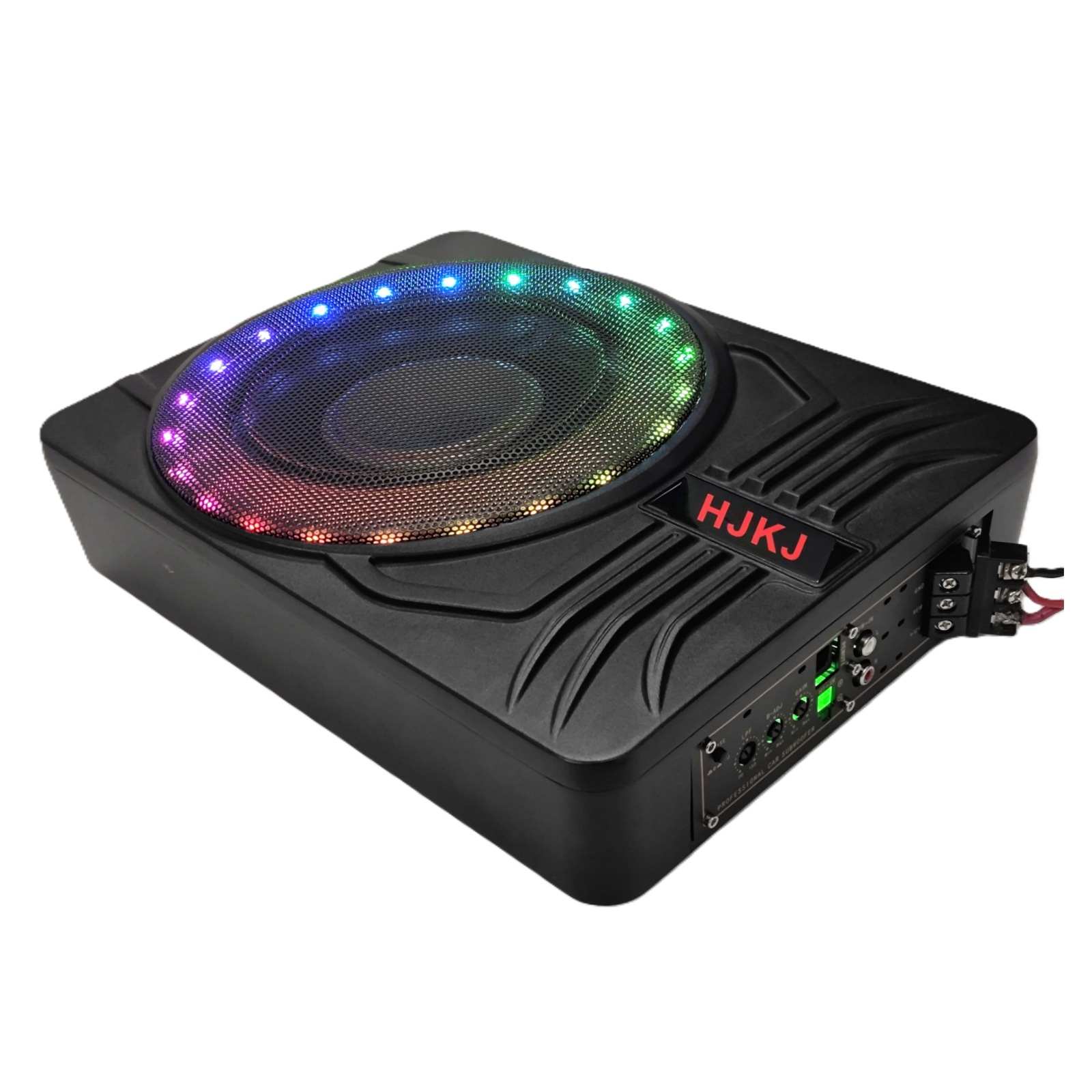 Car Subwoofer with Light 10inch High-Power Aluminum Alloy 12V Car Universal Speaker Ultra-Thin Subwoofer under the Seat