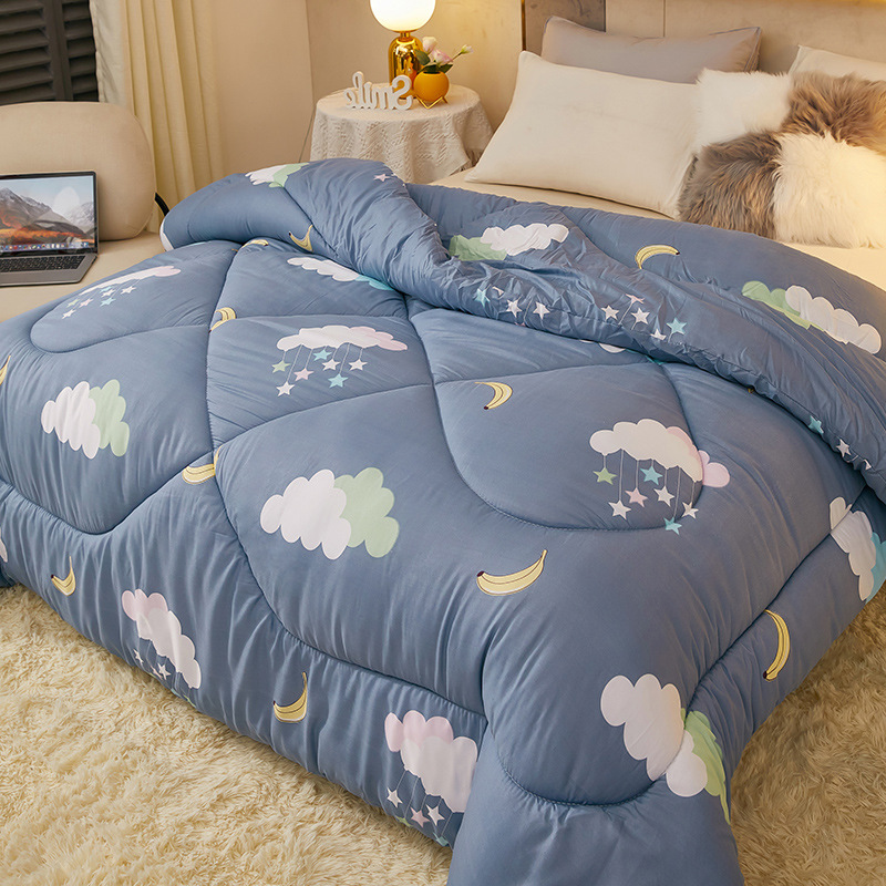 Quilt winter quilt thickened cotton quilt spring and autumn quilt core dormitory single 1.5 m quilt Four Seasons air conditioning quilt summer student quilt