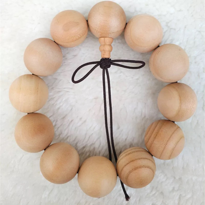 Wholesale large lacquer wooden beads Peach and wood beads 1.2