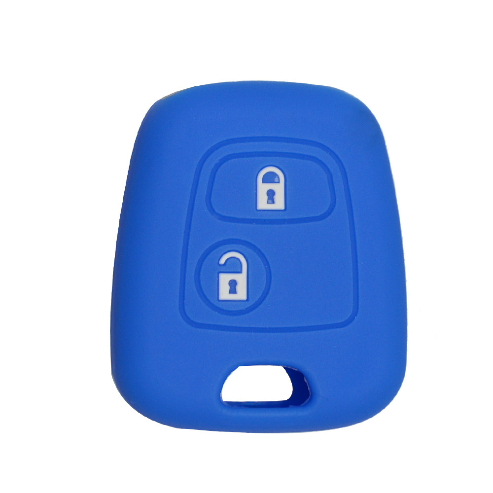Silicone Car Key Case硅胶钥匙套Peugeot 206 307 207 2 Button