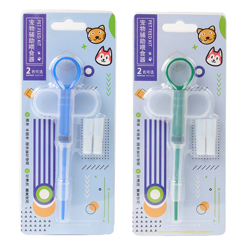 En stock al por mayor alimentador de Medicina de tipo push para mascotas cómodo perro y gato universal perro y gato medicina alimentación palo suministros para mascotas al por mayor