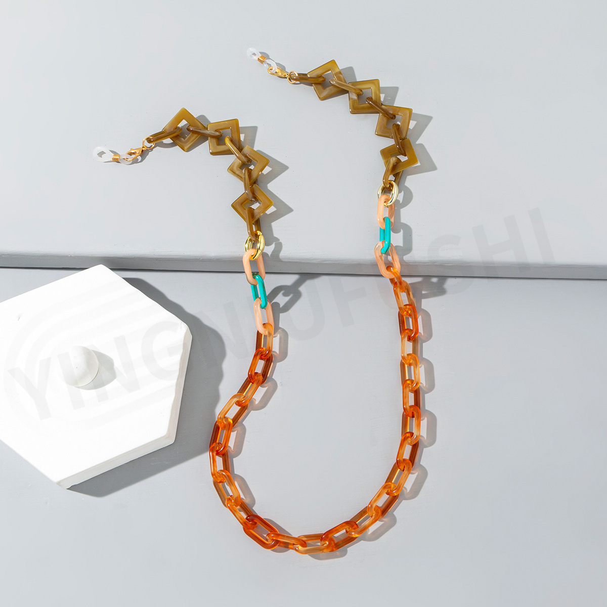 30g Weight Glasses Chain Classification Arylic Material Geometric Pattern Unisex Gender Casual Geometric Arylic Unisex Glasses Chain 9
