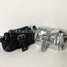 2025新款西太后包包复古黑色蝴蝶结腋下包手提单肩包小红书同款