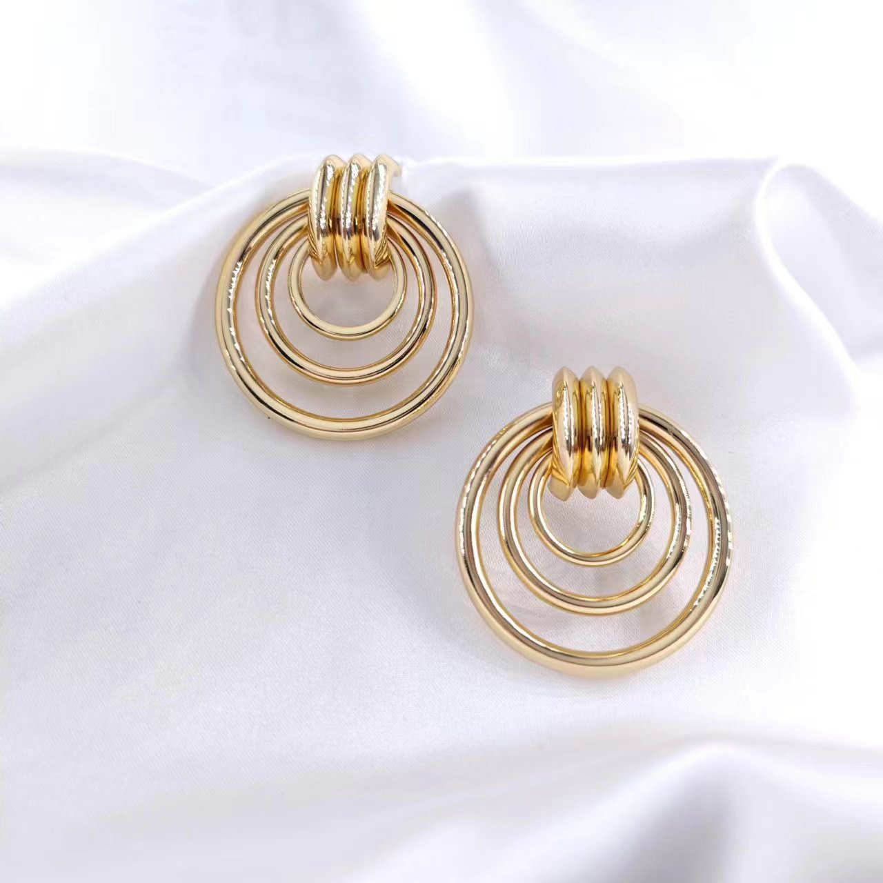 Geometric Pattern 1 Pair Retro Geometric Plating Iron Earrings