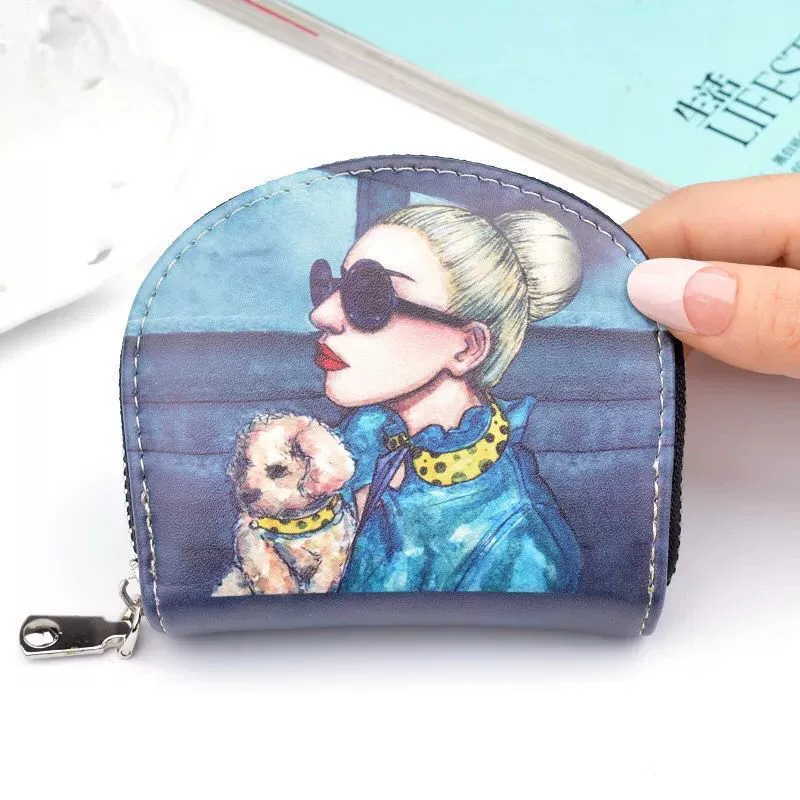 Card holder, universal cute small shoulder bag, fresh capacious hand loop bag, wallet