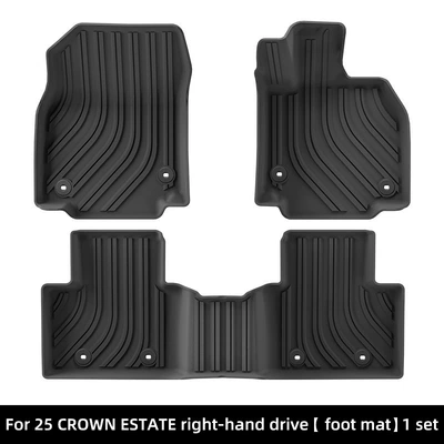 Suitable for 25 Crown Estate Crown Car Floor Mats, Fully Environmentally Friendly Tpe Floor Mats, Trunk Mats, Cross-Border (Modelə uyğun ayaqaltı) - 25-models-of-crown-estate-single-layer-floor-mats-right-hand-drivegas-electric-hybrid