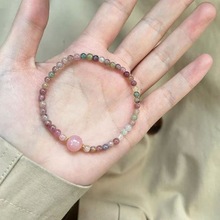 粉色水晶串珠手链小众手工新款新中式手串高级感国风闺蜜手饰
