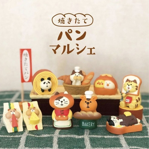 Japanese groceries ZAKKA food toys INS bread table bakery shop birthday gift shooting resin cat ornaments
