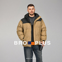 3M雪丽棉胖哥哥时尚短款棉服男大码男装潮保暖加肥加大加厚面包服